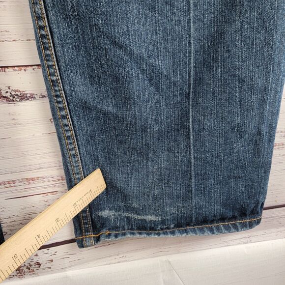 True Religion Jeans Mens Size 39 x 34 Straight Leg Blue Denim M242301H4 - Picture 12 of 16